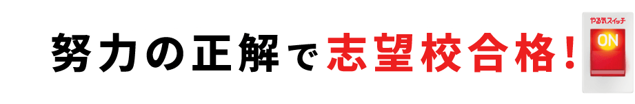 努力の正解で志望校合格!
